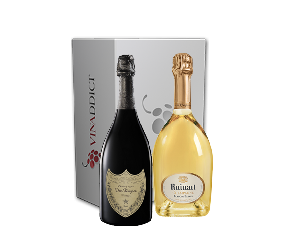 Coffret Champagne - Dom Pérignon 2010 et Ruinart Blanc de blancs