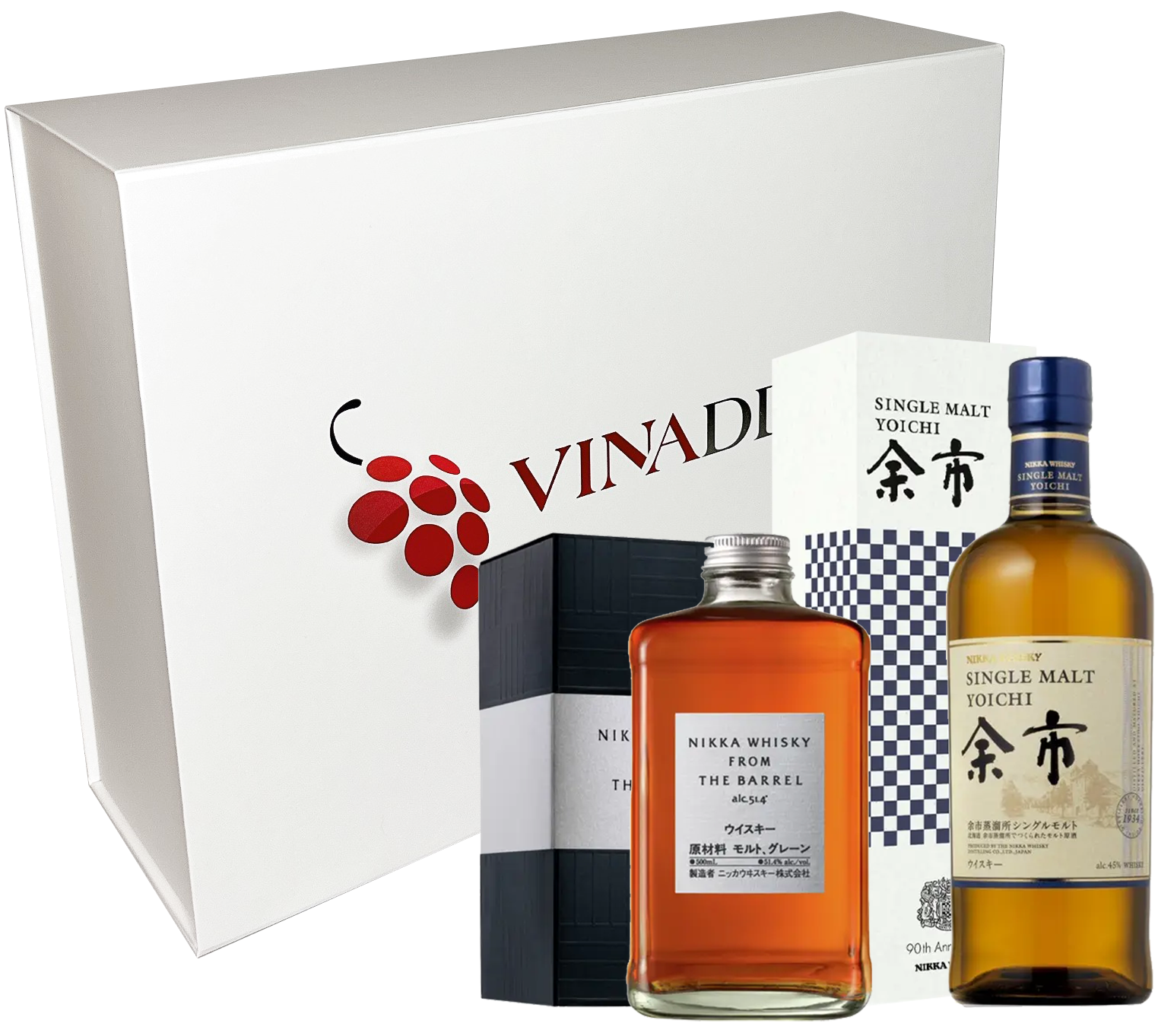 Coffret Whiskys japonais best sellers - Nikka From the Barrel & Yoïchi Single Malt.