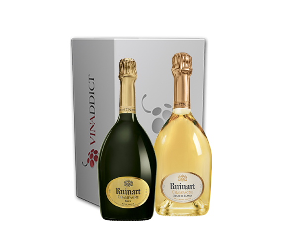 Coffret Champagne Ruinart - R de Ruinart brut et Ruinart Blanc de blancs