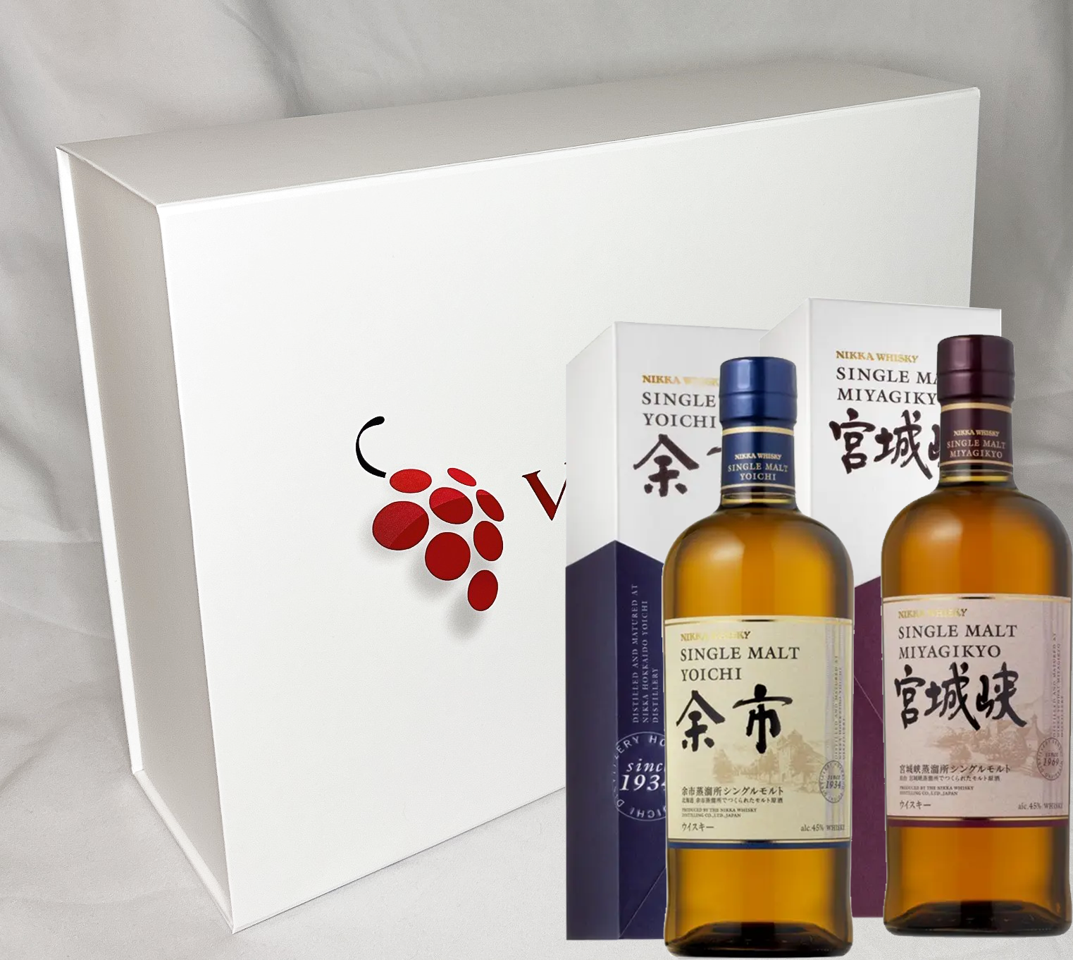 Coffret Vinaddict - Whiskys Nikka Yoichi et Miyagikyo. 2x70cl