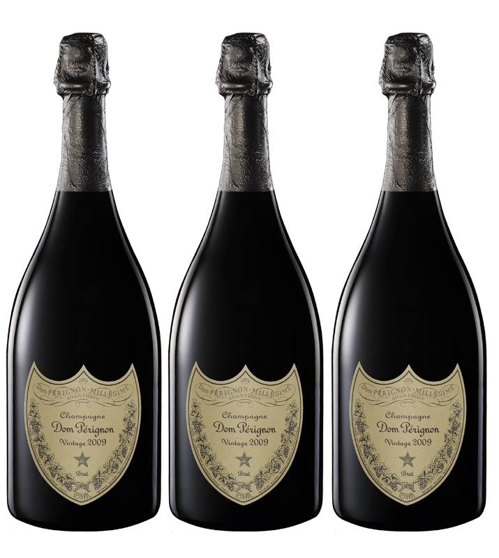 Lot 3 Champagnes Dom Pérignon Vintage 2009 75cl