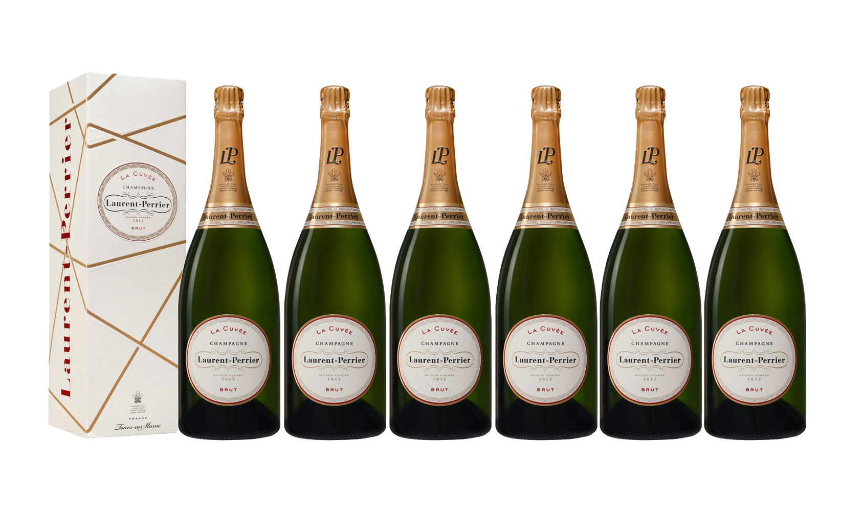 Lot 6 Champagnes Laurent Perrier La Cuvée 75cl avec étuis.