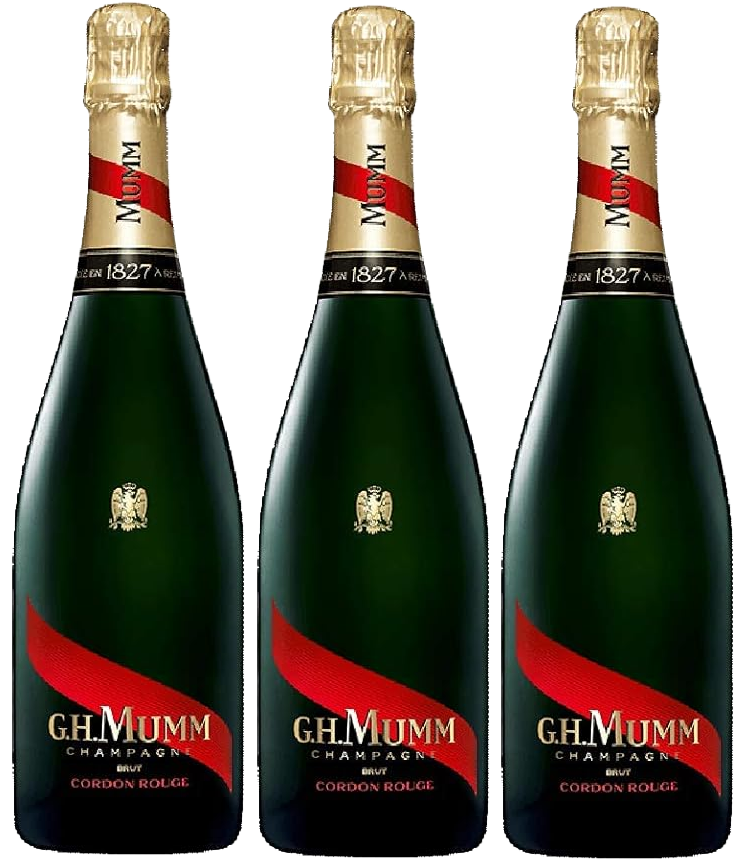 Lot 3 Champagnes Mumm Brut Cordon Rouge 75cl