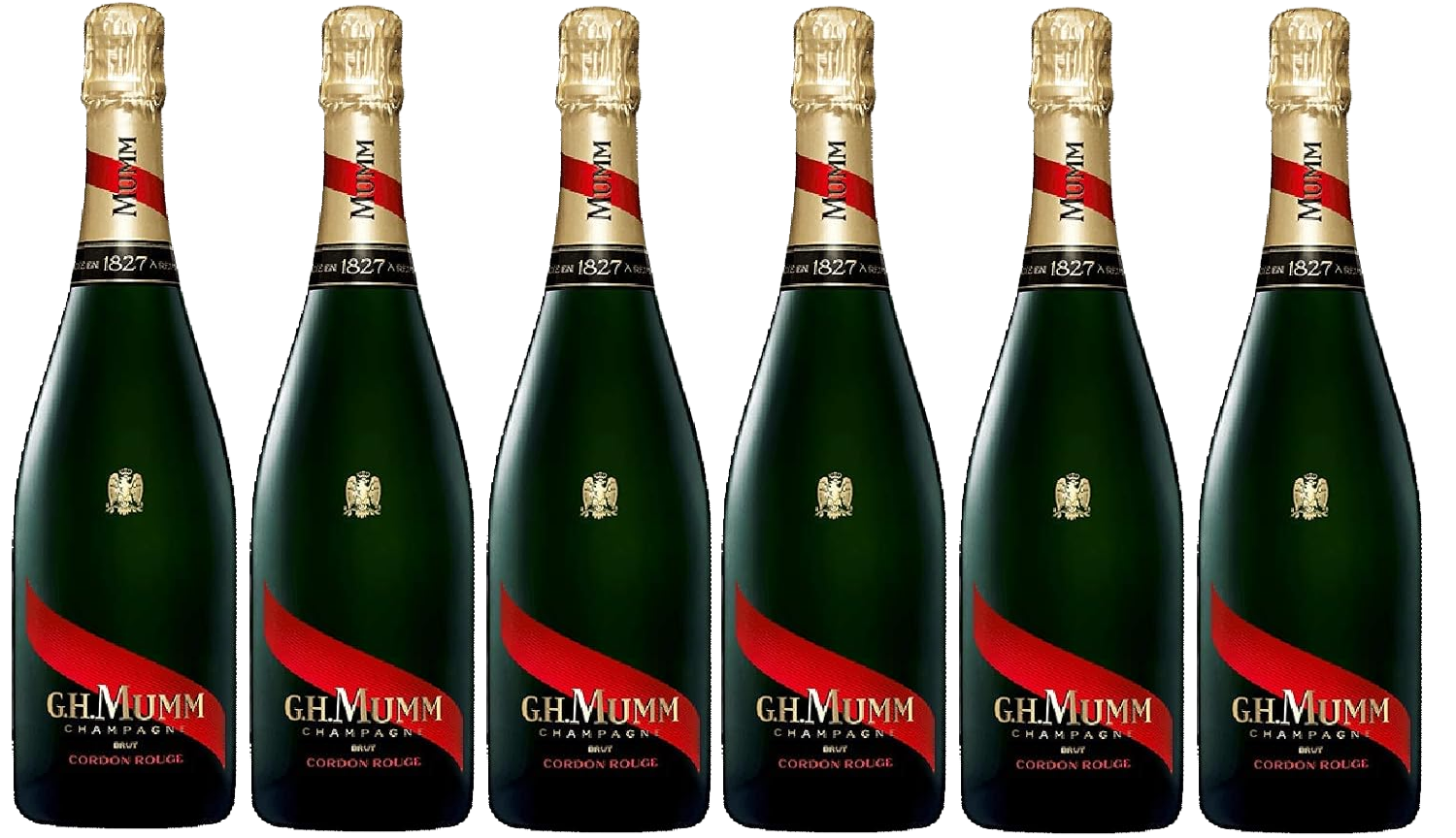 Lot 6 Champagnes Mumm Brut Cordon Rouge 75cl 