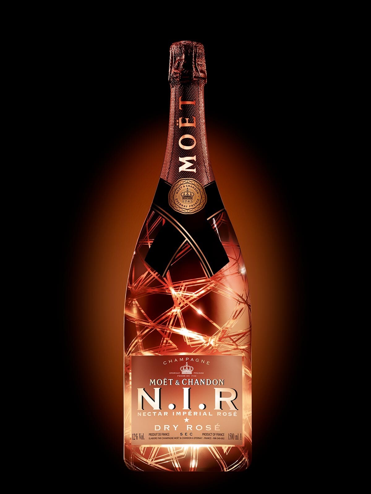 Moet & Chandon N.I.R. Nectar Imperial Rose Dry Champagne 75cl