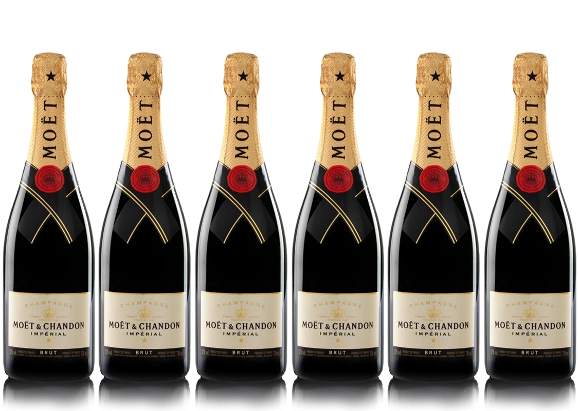 Lot 6 Champagnes Moët & Chandon Brut Moët Imperial 75cl