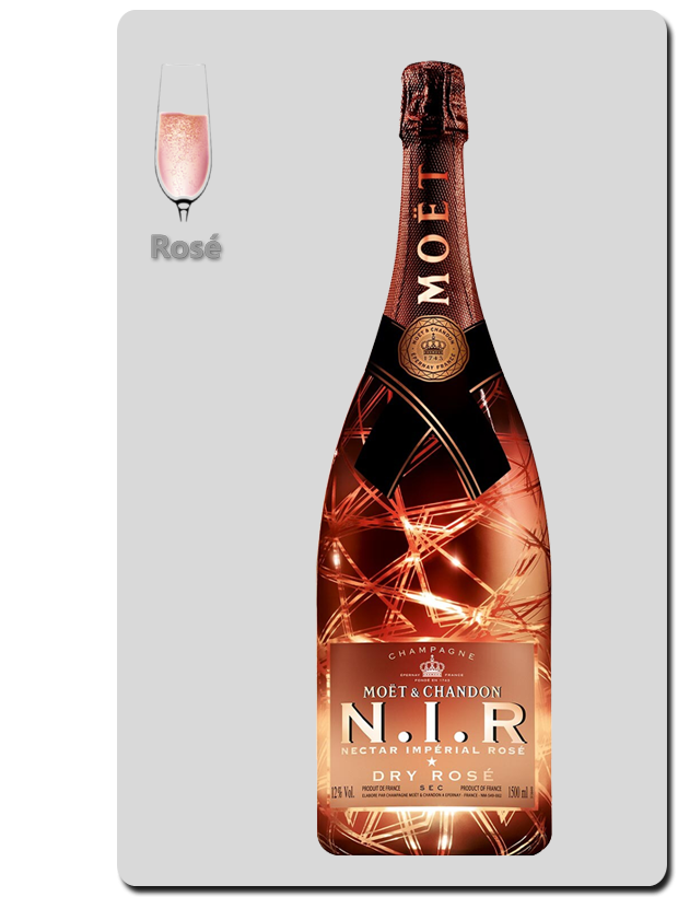 Moet & Chandon N.I.R. Nectar Imperial Rose Dry Champagne 75cl