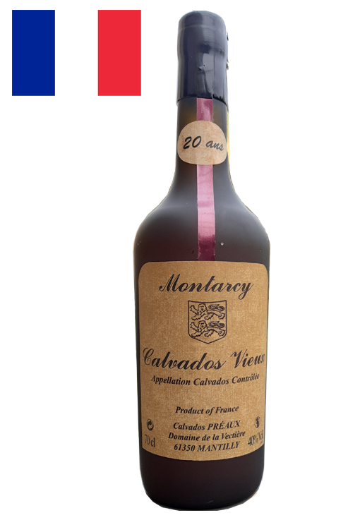 CALVADOS FERMIER VIEUX AOC MAISON PRÉAUX MONTARCY 20 ANS