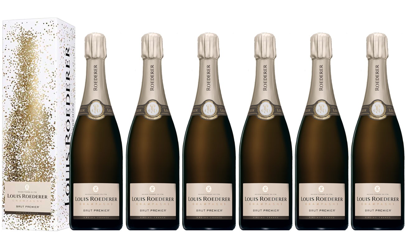 Lot 6 Champagnes Louis Roederer Brut Premier 75cl avec étuis