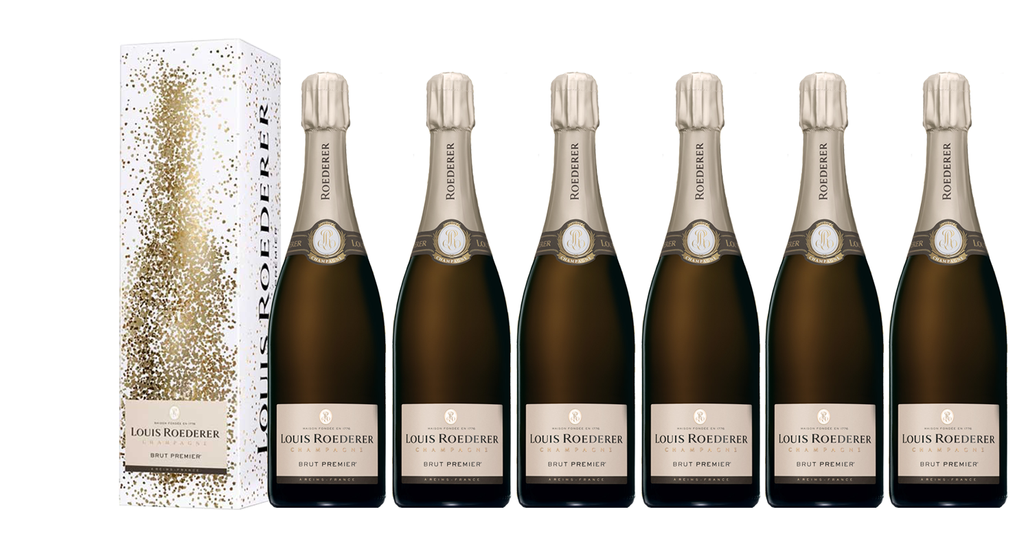 Lot 6 Champagnes Louis Roederer Brut Premier 75cl avec étuis