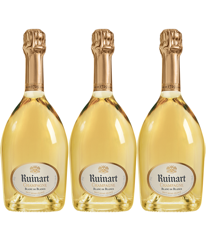 Lot 3 Champagnes Ruinart Blanc de Blancs 75cl