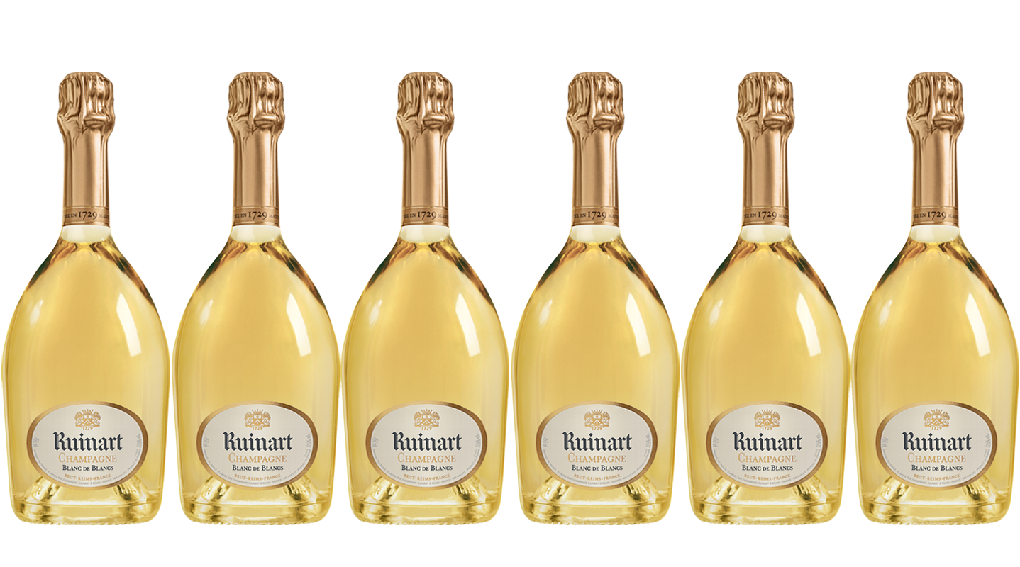 Lot 6 Champagnes Ruinart Blanc de Blancs 75cl