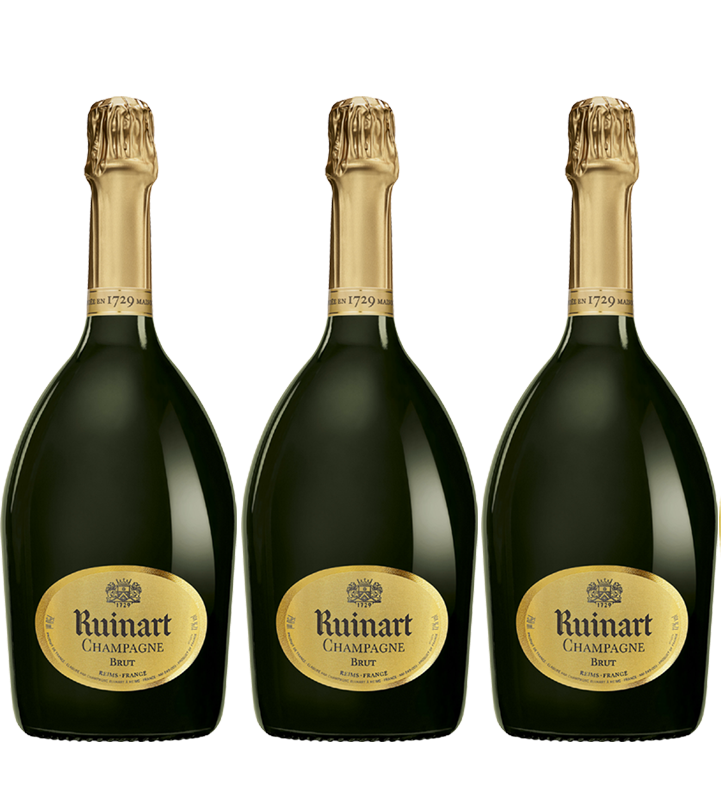 Lot 3 Champagnes R de Ruinart Brut 75cl