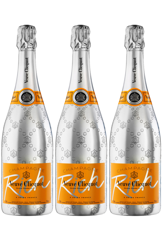 Lot 3 Champagnes Veuve Clicquot Rich 75cl