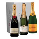 Coffret Champagne Prestige - Moët, Veuve Clicquot, Taittinger.