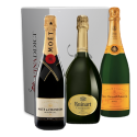 Coffret Champagne Prestige 2 - Moët, Ruinart, Veuve Clicquot.