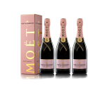 Lot 3 Champagnes Moët & Chandon Rosé Imperial 75cl avec étuis