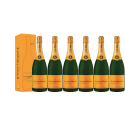 Lot 6 Champagnes Veuve Clicquot Brut Carte Jaune 75cl avec étuis