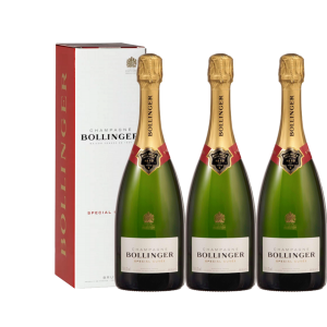 Lot 3 Champagnes Bollinger Brut Special Cuvée 75cl avec étuis