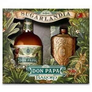 Coffret Rhum Don Papa Sugarlandia - Don Papa Baroko 70cl + Flasque