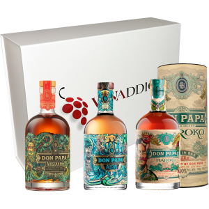 Coffret Vinaddict - Rhums Don Papa Baroko, Masskara et Alon. 3x70cl
