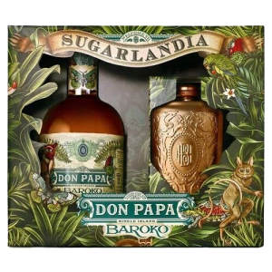 Coffret Rhum Don Papa Sugarlandia - Don Papa Baroko 70cl + Flasque