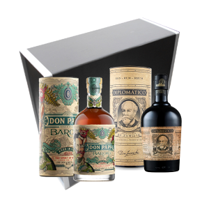 Coffret Rhums Don Papa Baroko - Diplomatico Seleccion Familia