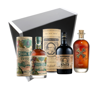 Coffret Rhums Découverte Diplomatico Seleccion Familia, Don Papa Baroko, Bumbu