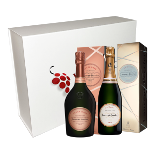 Coffret Champagne Prestige Vinaddict - Laurent Perrier La Cuvée et Laurent Perrier Rosé. 2 x 70cl