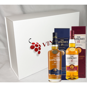 Coffret Vinaddict - Whiskys The Glenlivet 15 et 18 ans. 2x70cl avec étuis.