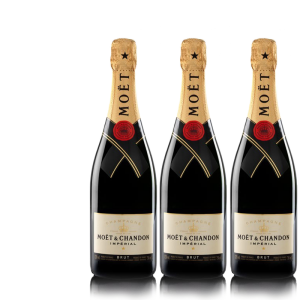 Lot 3 Champagnes Moët & Chandon Brut Moët Imperial 75cl