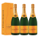 Lot 3 Champagnes Veuve Clicquot Brut Carte Jaune 75cl avec étuis